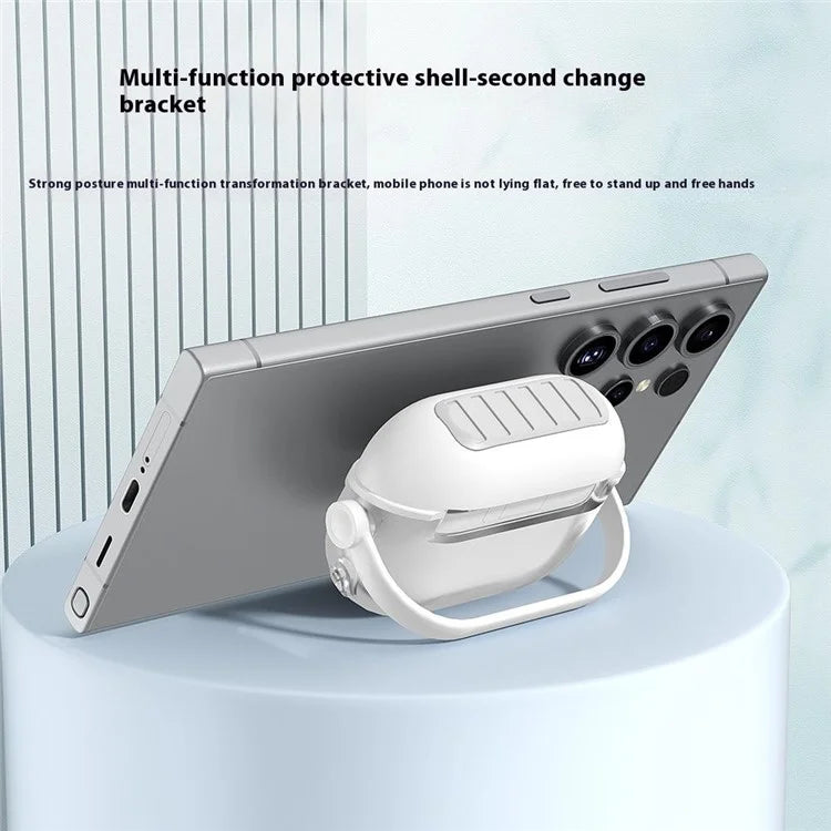 For Samsung Galaxy Buds3 / Buds3 Pro Case Liquid Silicone Earbud Cover with Rotatable Bracket