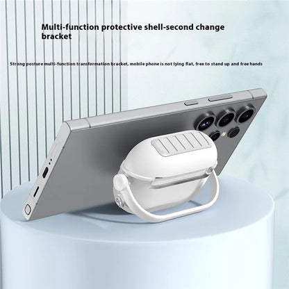 For Samsung Galaxy Buds3 / Buds3 Pro Case Liquid Silicone Earbud Cover with Rotatable Bracket