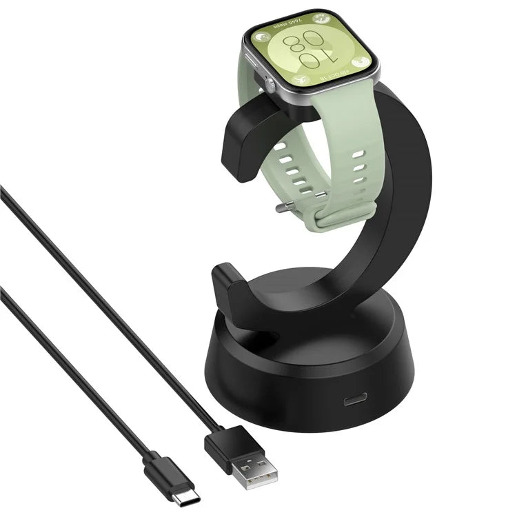 For Huawei Watch Fit 3 / Honor Band 9 Charger Dock C Shape Smart Watch Holder Desk Stand Charging Station with Cable