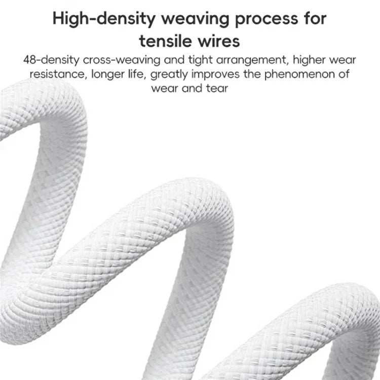 Type-C to 8 Pin + 3.5mm 2-in-1 Adapter Cable Audio Converter Nylon Braided Wire