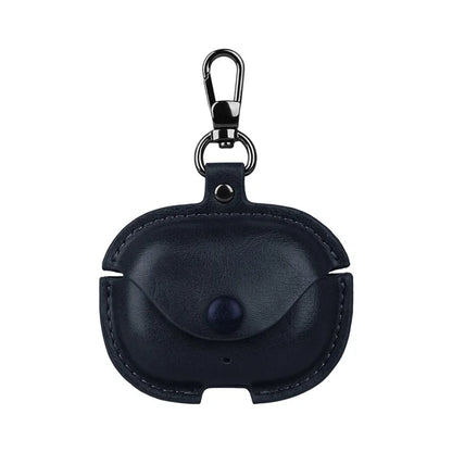 For Realme Buds T300 Charging Case Cover Leather+PC Earbuds Protective Case