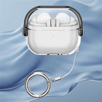 For Samsung Galaxy Buds3 / Buds3 Pro Case Kickstand TPU+PC Earbud Cover with Ring Strap