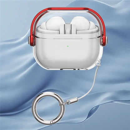 For Samsung Galaxy Buds3 / Buds3 Pro Case Kickstand TPU+PC Earbud Cover with Ring Strap
