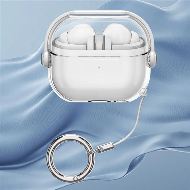 For Samsung Galaxy Buds3 / Buds3 Pro Case Kickstand TPU+PC Earbud Cover with Ring Strap