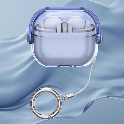 For Samsung Galaxy Buds3 / Buds3 Pro Case Kickstand TPU+PC Earbud Cover with Ring Strap