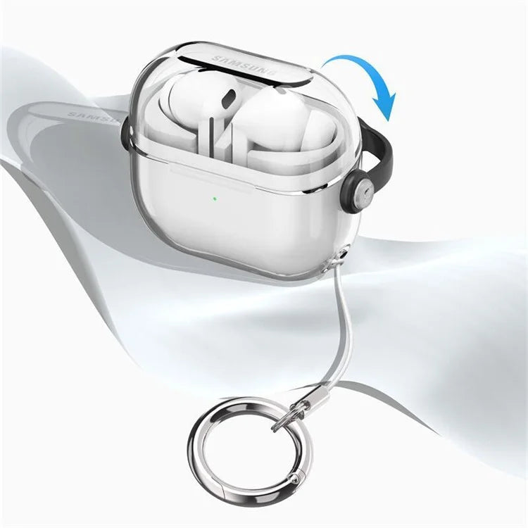 For Samsung Galaxy Buds3 / Buds3 Pro Case Kickstand TPU+PC Earbud Cover with Ring Strap