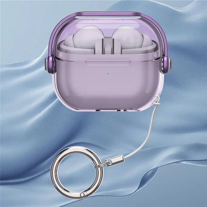 For Samsung Galaxy Buds3 / Buds3 Pro Case Kickstand TPU+PC Earbud Cover with Ring Strap