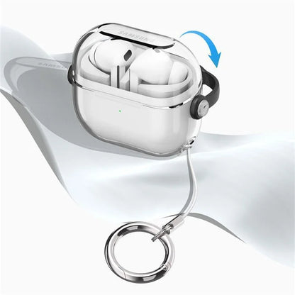 For Samsung Galaxy Buds3 / Buds3 Pro Case Kickstand TPU+PC Earbud Cover with Ring Strap