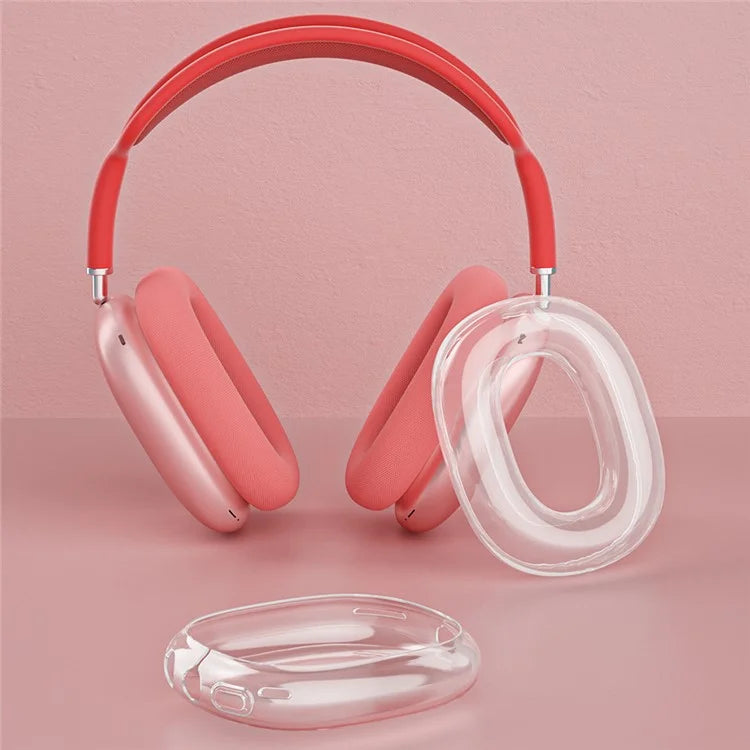 1 Pair Earpad Case for AirPods Max Clear TPU Protective Ear Cups Cover