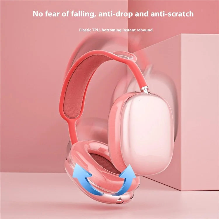 1 Pair Earpad Case for AirPods Max Clear TPU Protective Ear Cups Cover