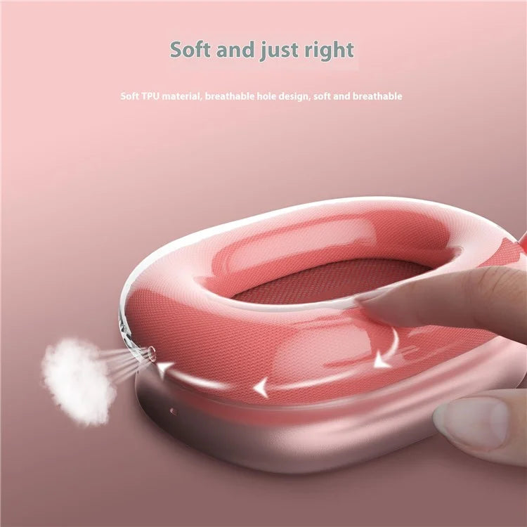 1 Pair Earpad Case for AirPods Max Clear TPU Protective Ear Cups Cover