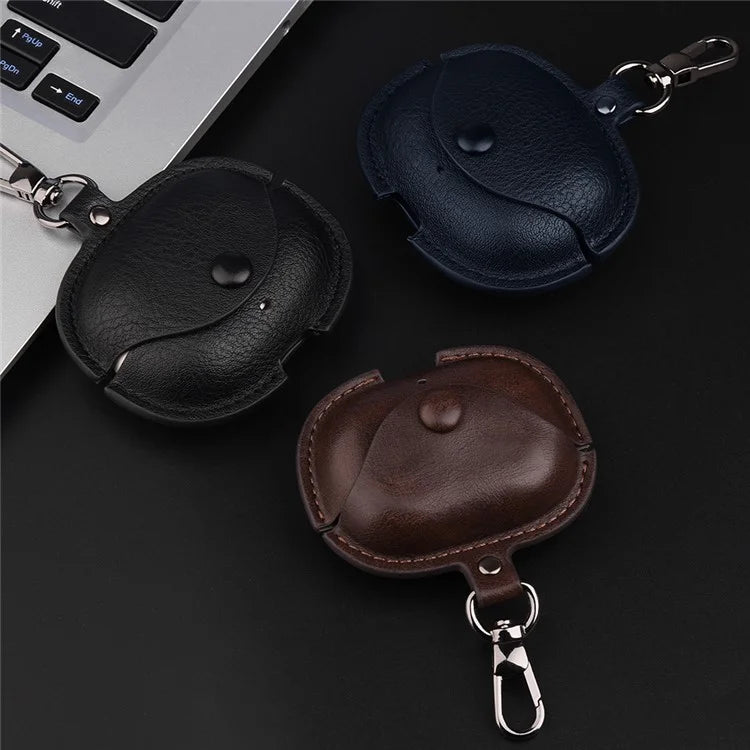 For Realme Buds Air 5 Pro Charging Case Cover Leather+PC Earbuds Protective Case