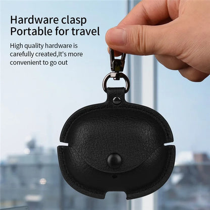 For Realme Buds Air 5 Pro Charging Case Cover Leather+PC Earbuds Protective Case