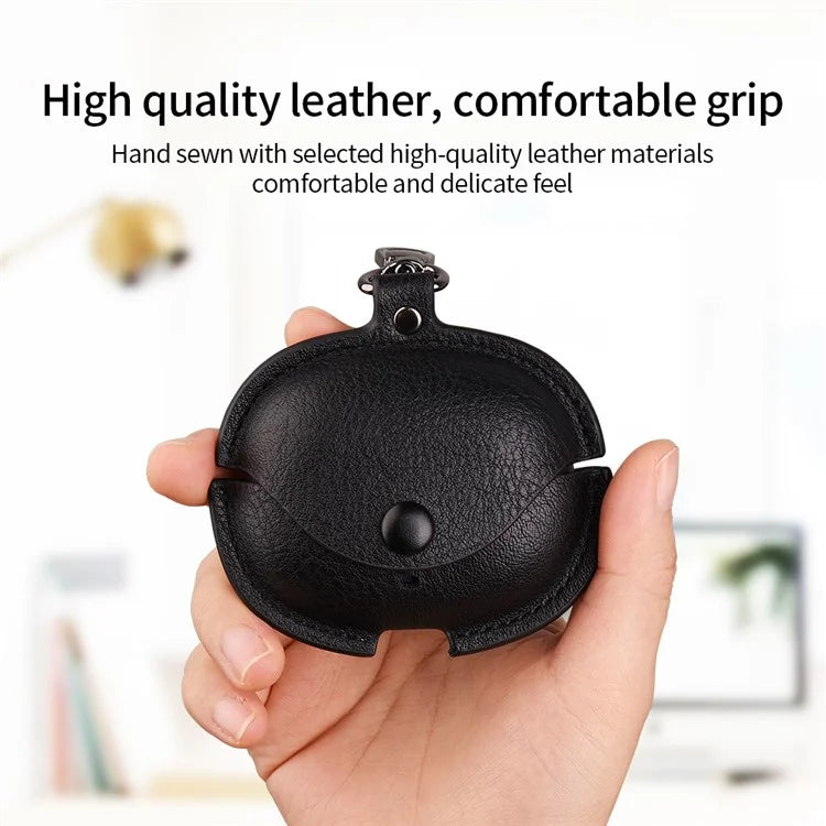 For Realme Buds Air 5 Pro Charging Case Cover Leather+PC Earbuds Protective Case