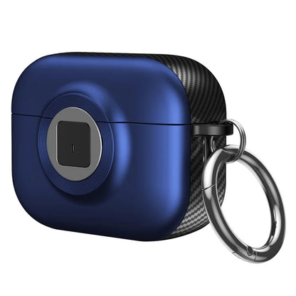 For Apple AirPods Pro 2 Case PC+TPU Flip Earphone Cover with Carabiner and Switch Lock