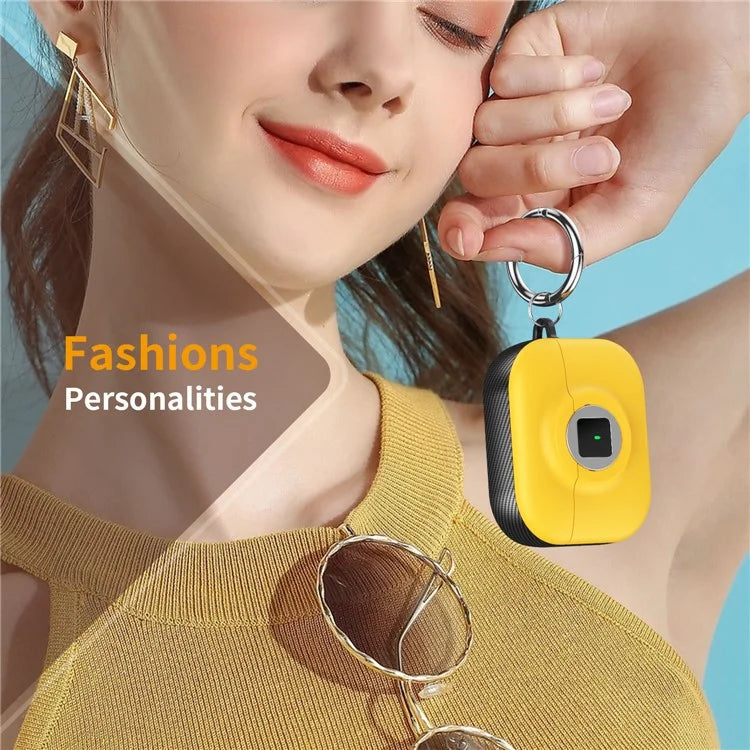 For Apple AirPods Pro 2 Case PC+TPU Flip Earphone Cover with Carabiner and Switch Lock