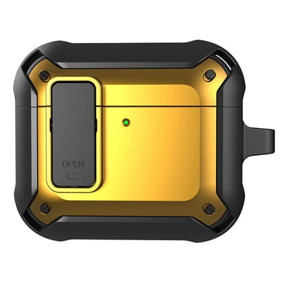 For AirPods 4 Bluetooth Earphone Cover TPU+PC Anti-Drop Case with Buckle