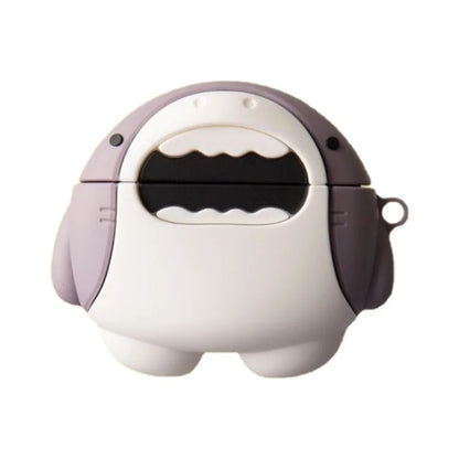 For AirPods 4 Case 3D Cartoon Cute Silicone Earbuds Cover with Carabiner