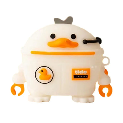 For AirPods 4 Case 3D Cartoon Cute Silicone Earbuds Cover with Carabiner