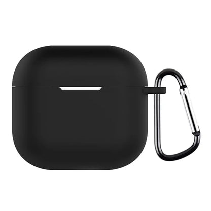 For AirPods 4 Silicone Case Soft Wireless Earbud Organizer Cover Thickness 2.5mm with Carabiner
