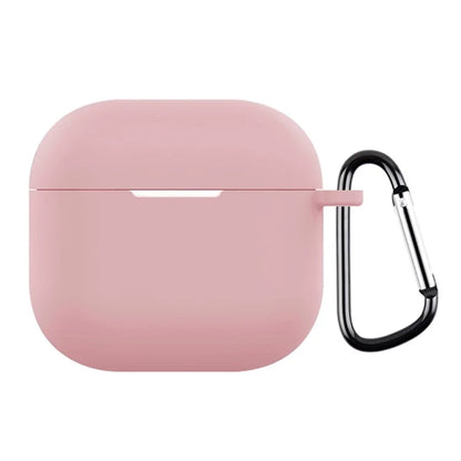 For AirPods 4 Silicone Case Soft Wireless Earbud Organizer Cover Thickness 2.5mm with Carabiner