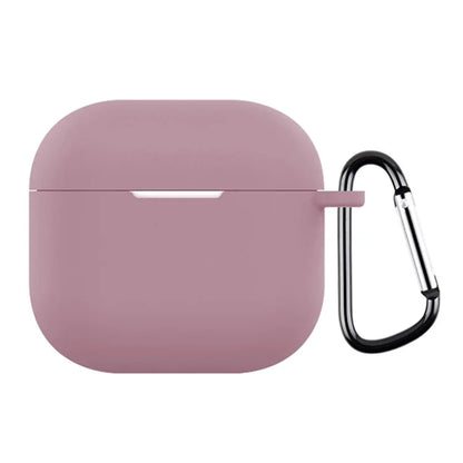 For AirPods 4 Silicone Case Soft Wireless Earbud Organizer Cover Thickness 2.5mm with Carabiner