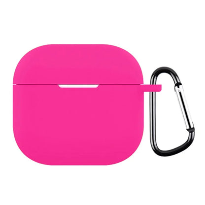For AirPods 4 Silicone Case Soft Wireless Earbud Organizer Cover Thickness 2.5mm with Carabiner