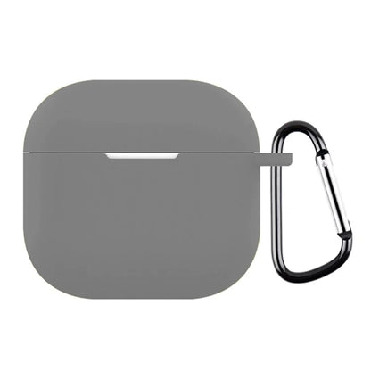 For AirPods 4 Silicone Case Soft Wireless Earbud Organizer Cover Thickness 2.5mm with Carabiner