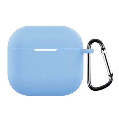 For AirPods 4 Silicone Case Soft Wireless Earbud Organizer Cover Thickness 2.5mm with Carabiner