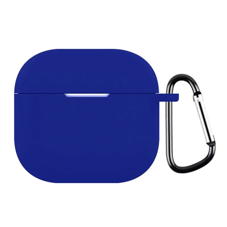 For AirPods 4 Silicone Case Soft Wireless Earbud Organizer Cover Thickness 2.5mm with Carabiner