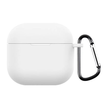For AirPods 4 Silicone Case Soft Wireless Earbud Organizer Cover Thickness 2.5mm with Carabiner