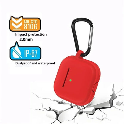 For AirPods 4 Case Bluetooth Earphone Silicone Case Earbud Protective Cover with Carabiner