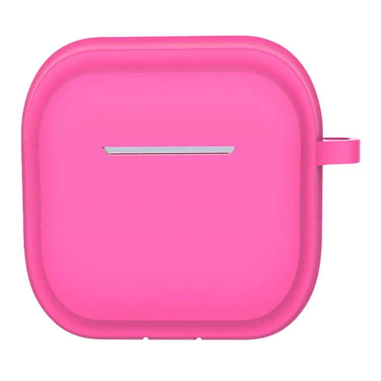 For AirPods 4 Case Bluetooth Earphone Silicone Case Earbud Protective Cover with Carabiner