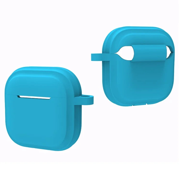 For AirPods 4 Case Bluetooth Earphone Silicone Case Earbud Protective Cover with Carabiner