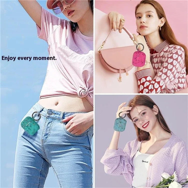 For AirPods 4 Case Bluetooth Earphone Degradable TPU Case Luminous Earbud Protective Cover with Buckle