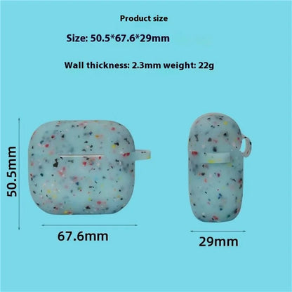 For AirPods 4 Case Bluetooth Earphone Degradable TPU Case Luminous Earbud Protective Cover with Buckle