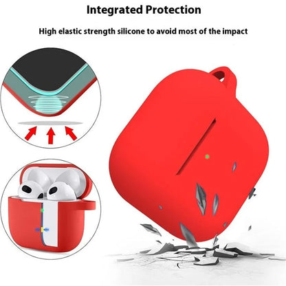 For Apple AirPods 4 Silicone Case Bluetooth Earphones Integrate Protective Sleeve with Hook