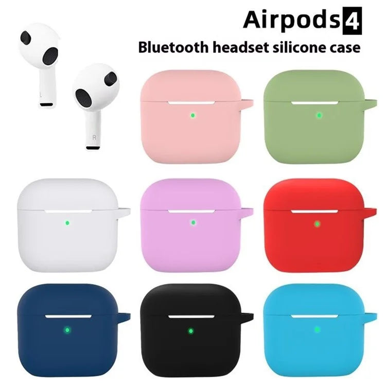 For Apple AirPods 4 Silicone Case Bluetooth Earphones Integrate Protective Sleeve with Hook