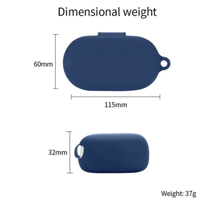 For JBL Soundgear Sense Bluetooth Earphone Case Anti-drop Silicone Cover with Anti-lost Buckleish Green