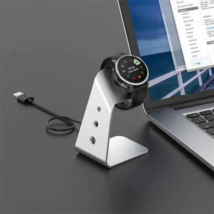 For Garmin Venu 3 / Venu 3S / Vivoactiv 5 Watch Charger Stand Aluminium Alloy Charging Dock with Data Function