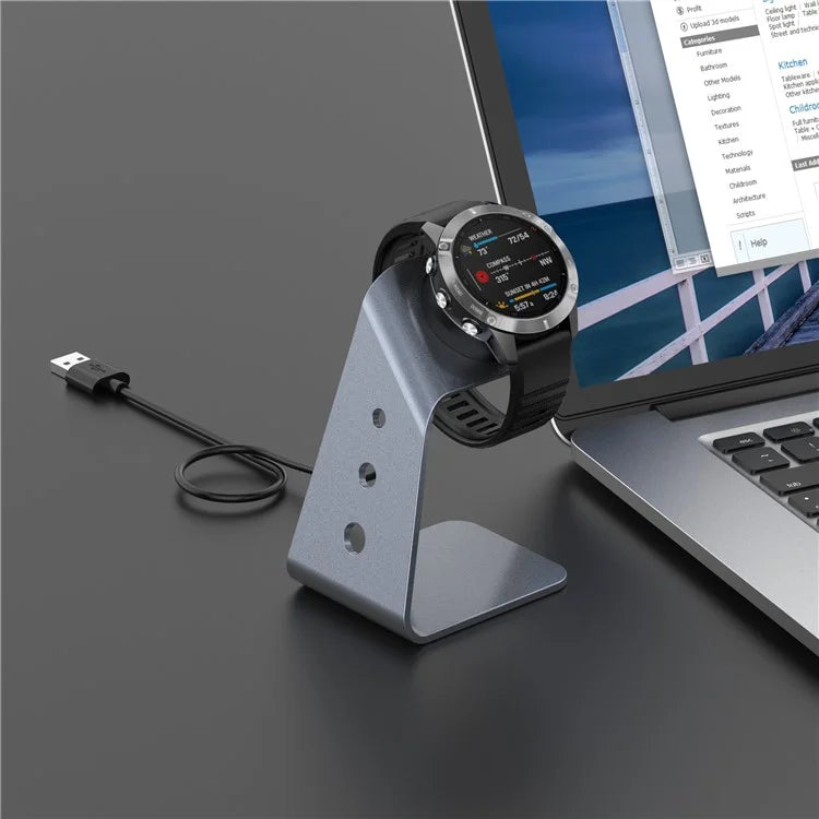 For Garmin Venu 3 / Venu 3S / Vivoactiv 5 Watch Charger Stand Aluminium Alloy Charging Dock with Data Function
