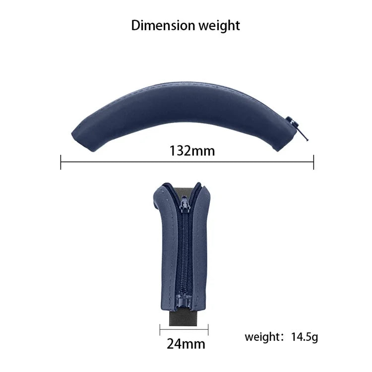 For Sony WH-H910N Headphone Head Beam Silicone Cover Headband Zipper Protective Sleeve