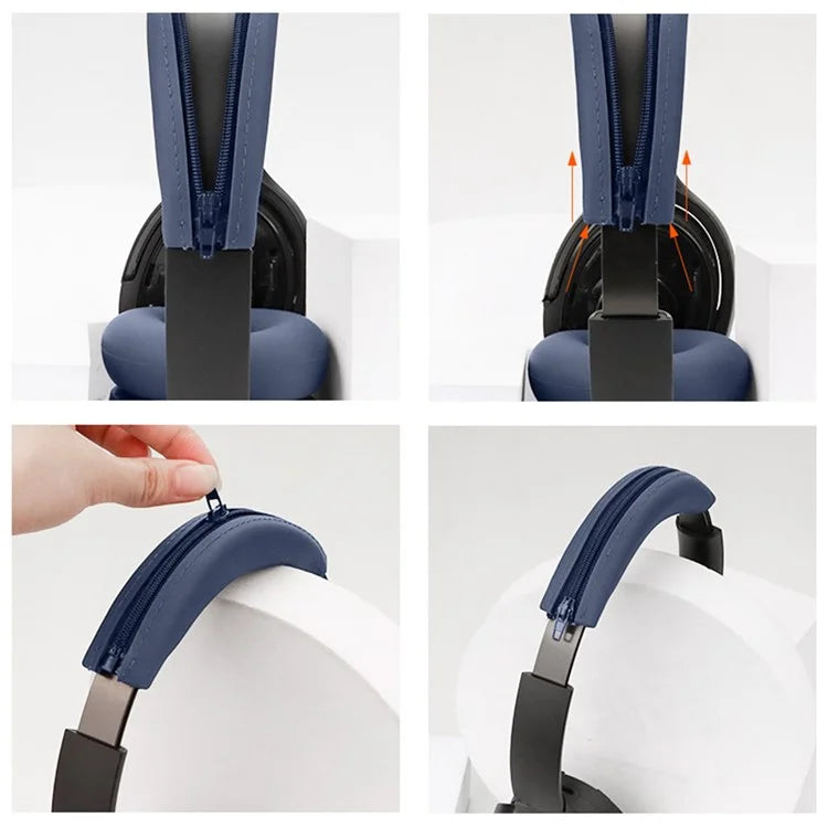 For Sony WH-H910N Headphone Head Beam + Earpad Protective Covers Set Soft Silicone Sleeve