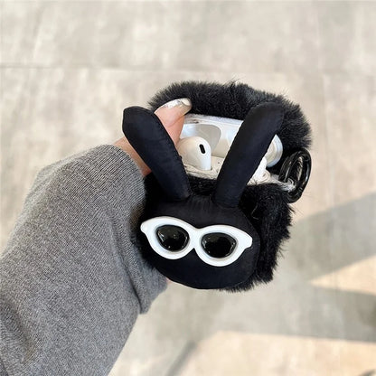 Plush Case for AirPods with Charging Case (2016) / (2019) / AirPods with Wireless Charging Case (2019) Fluffy Rabbit Earphone Cover