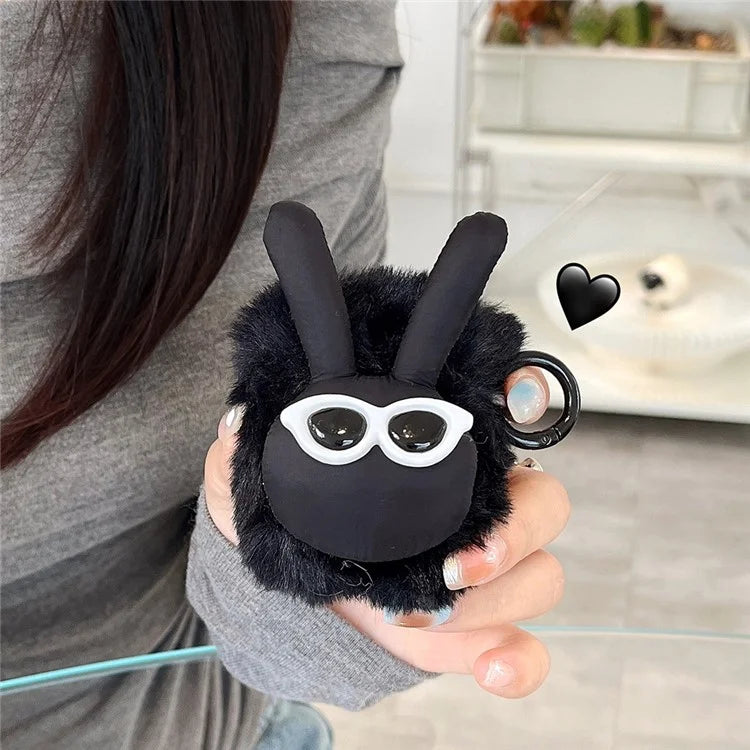 Plush Case for AirPods with Charging Case (2016) / (2019) / AirPods with Wireless Charging Case (2019) Fluffy Rabbit Earphone Cover