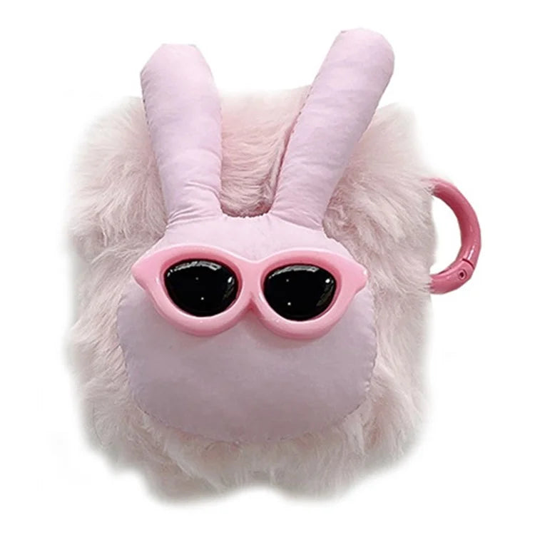 Plush Case for AirPods with Charging Case (2016) / (2019) / AirPods with Wireless Charging Case (2019) Fluffy Rabbit Earphone Cover