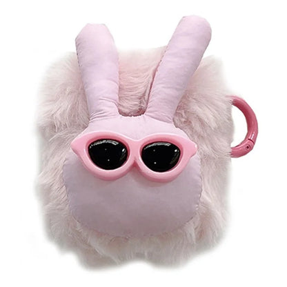 Plush Case for AirPods with Charging Case (2016) / (2019) / AirPods with Wireless Charging Case (2019) Fluffy Rabbit Earphone Cover