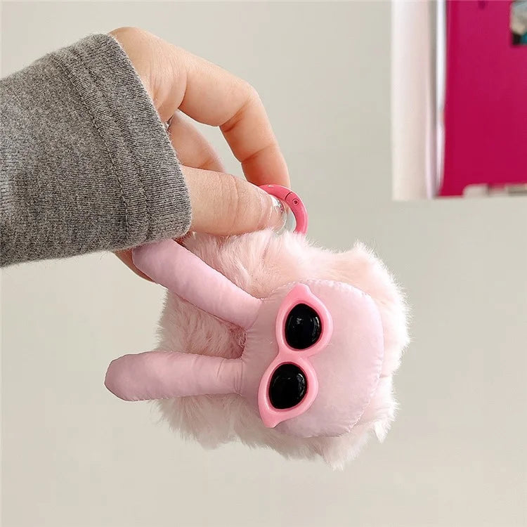 Plush Case for AirPods with Charging Case (2016) / (2019) / AirPods with Wireless Charging Case (2019) Fluffy Rabbit Earphone Cover
