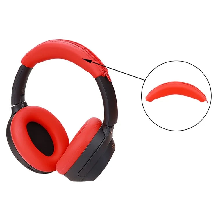 For Sony WH-1000XM3 / XM4 Headphone Head Beam Cover Soft Silicone Protective Headband Sleeve