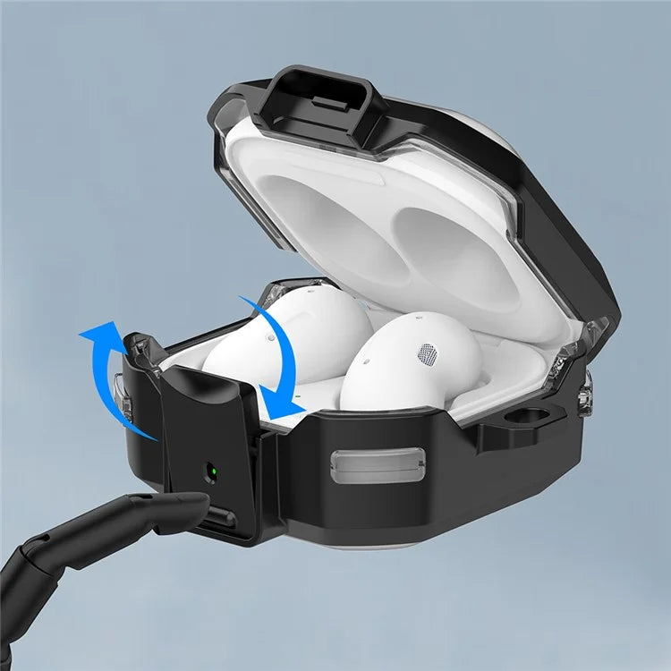 For Samsung Buds Live / Buds 2 / Buds Pro / Buds 2 Pro Charging Case Cover Bluetooth Headset TPU+PC Protective Case